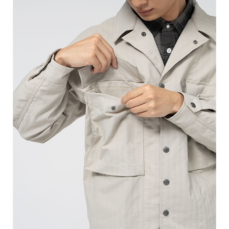 【20% OFF】[N25SA034]THE NORTH FACE PURPLE LABEL(ザ・ノース・フェイス パープルレーベル) Herringbone Field Shirt Jacket(ヘリンボーンフィールドシャツジャケット)【SUMMER SALE】の商品画像