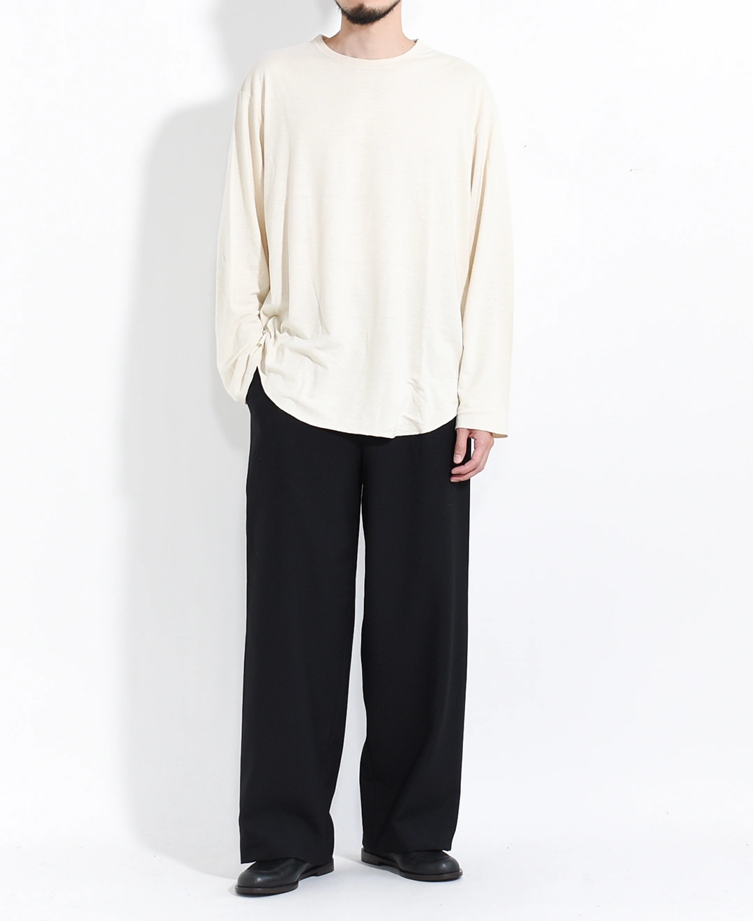 30% OFF】[m25c06cs02c]marka(マーカ) Noil Silk Knit Round Hem Crew