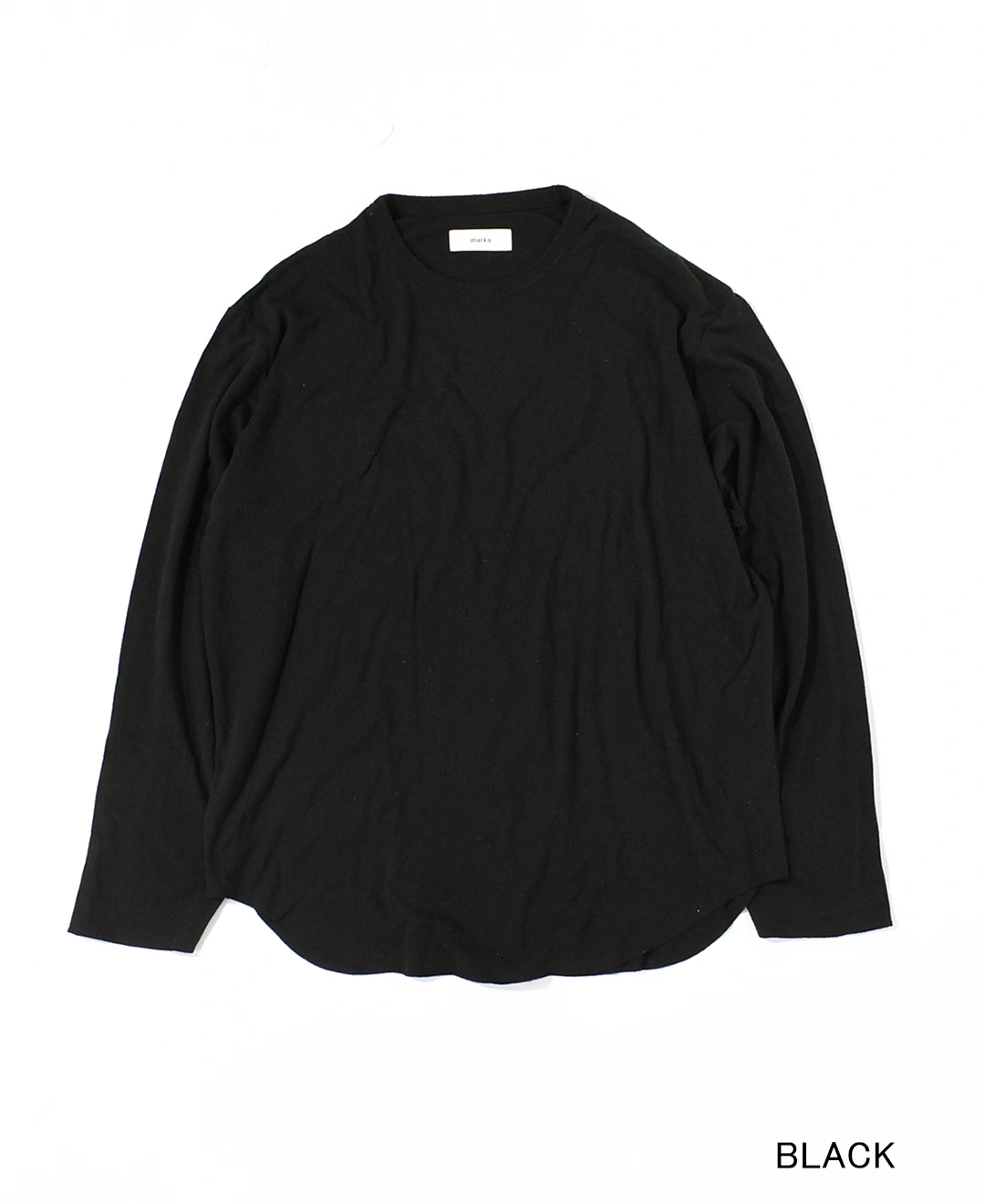 30% OFF】[m25c06cs02c]marka(マーカ) Noil Silk Knit Round Hem Crew