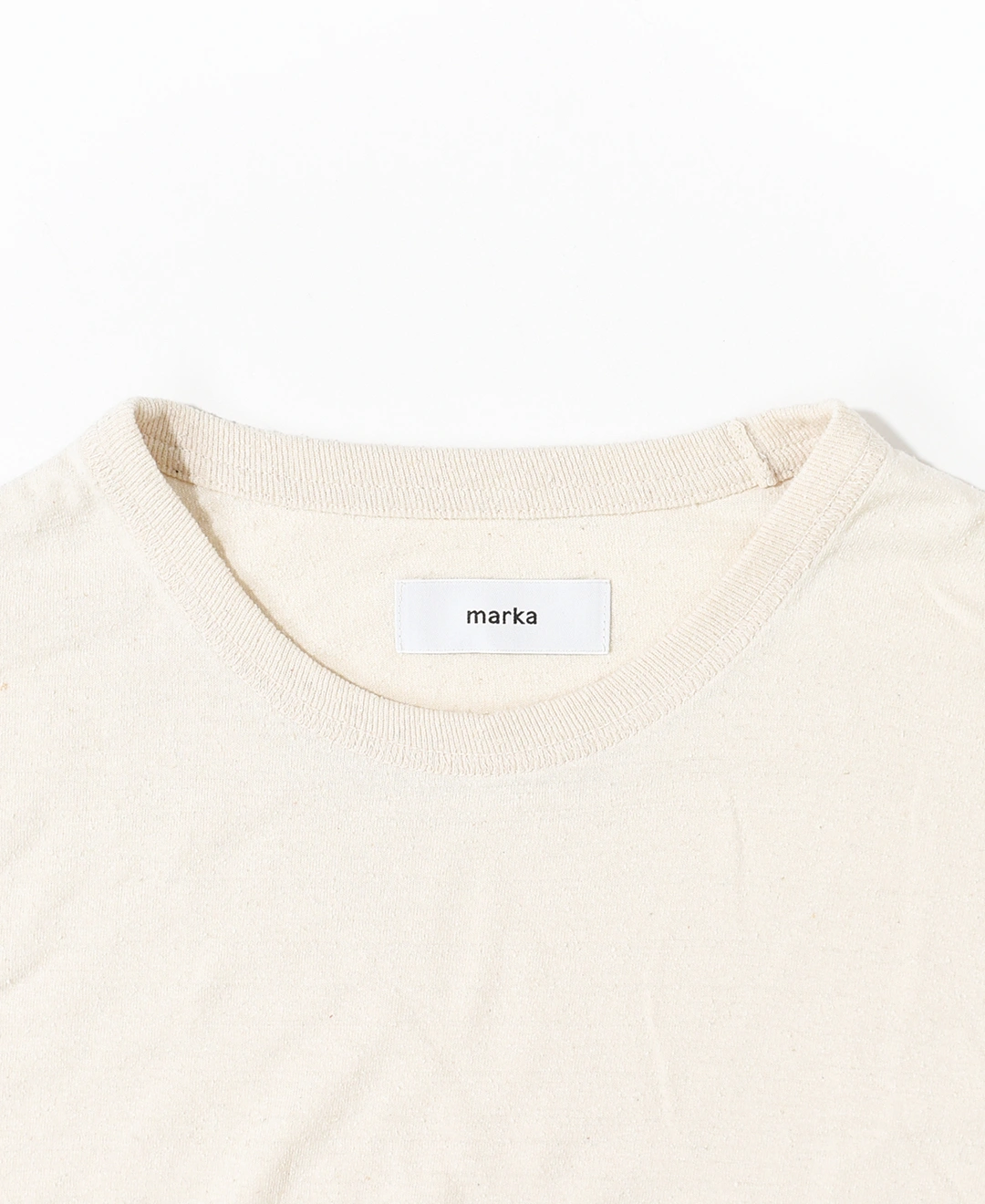 【タグ付き】marka(マーカ) コットン×シルク クルーネックニット 30% OFF】[m25c06cs02c]marka(マーカ) Noil Silk Knit Round Hem Crew
