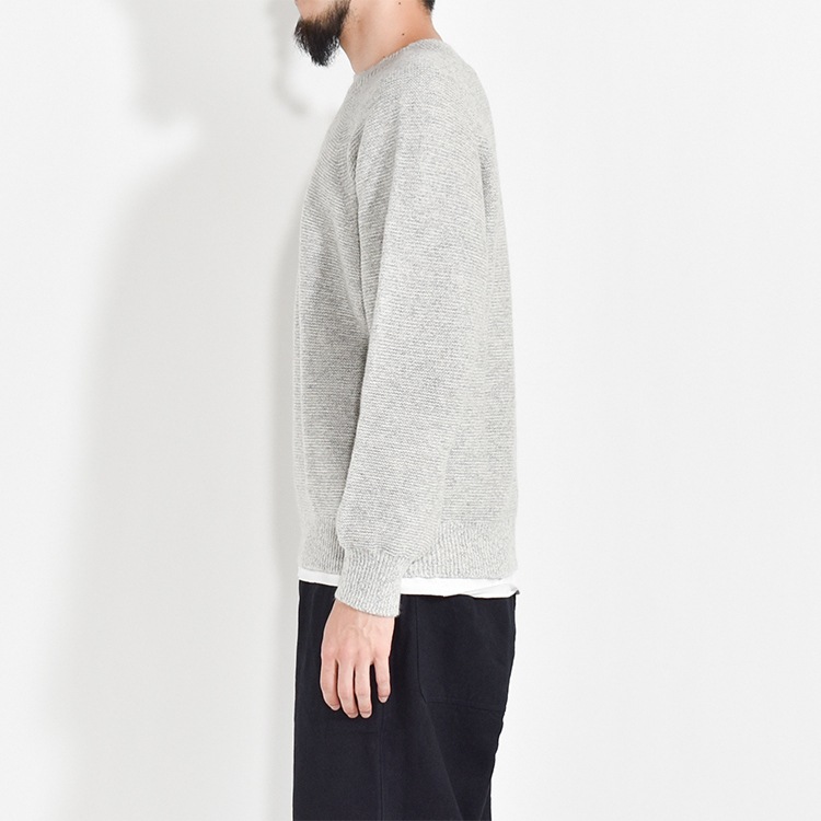 MITTAN アルパカウールセーター　ライトグレー KN-32]MITTAN(ミタン/ミッタン)アルパカウールセーター | MITTAN