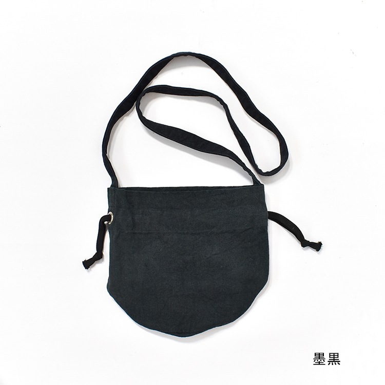 MITTAN 亜麻苧麻残布バッグ 黒 MITTAN 亜麻苧麻残布バッグ - 黒 - PURAS