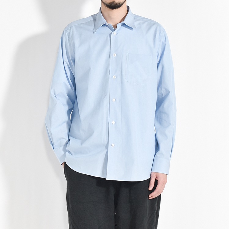 CH02]MANAVE(マナベ)Standard Shirt Ⅱ/ Sax(スタンダードシャツツー