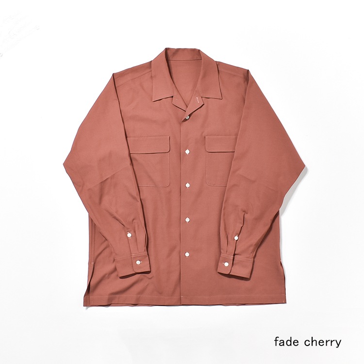 [UNSH38-fade]un/unbient(アン/アンビエント)KAIKIN SHIRT L/S / washable rayon(開襟シャツロングスリーブウォッシャブルレーヨン)の商品画像