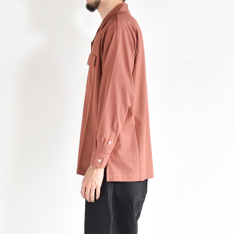 [UNSH38-fade]un/unbient(アン/アンビエント)KAIKIN SHIRT L/S / washable rayon(開襟シャツロングスリーブウォッシャブルレーヨン)の商品画像