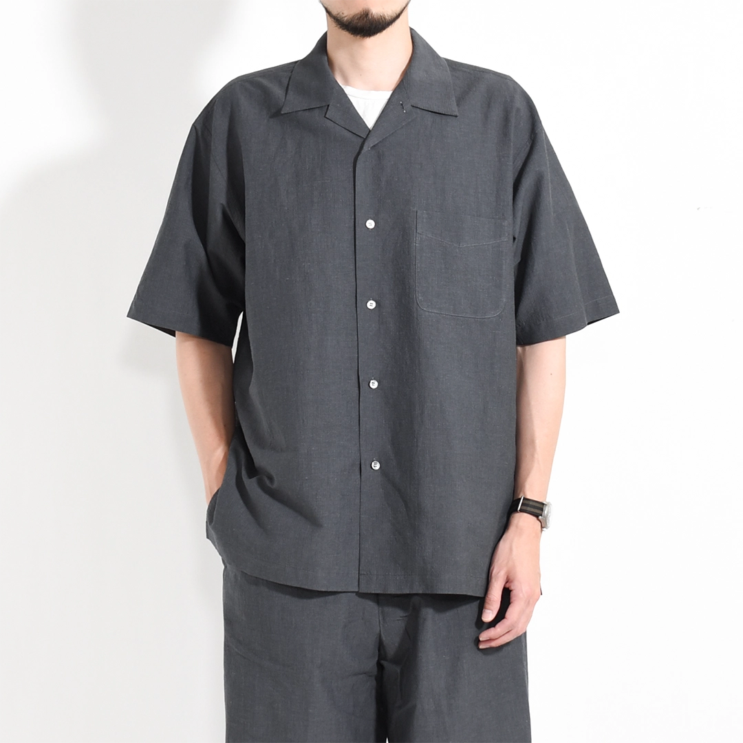 [UNSH39-1]un/unbient(アン/アンビエント)KAIKIN SHIRT H/S (開襟シャツハーフスリーブ)の商品画像