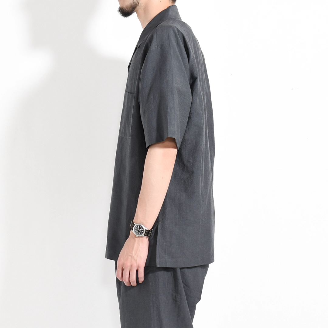 [UNSH39-1]un/unbient(アン/アンビエント)KAIKIN SHIRT H/S (開襟シャツハーフスリーブ)の商品画像