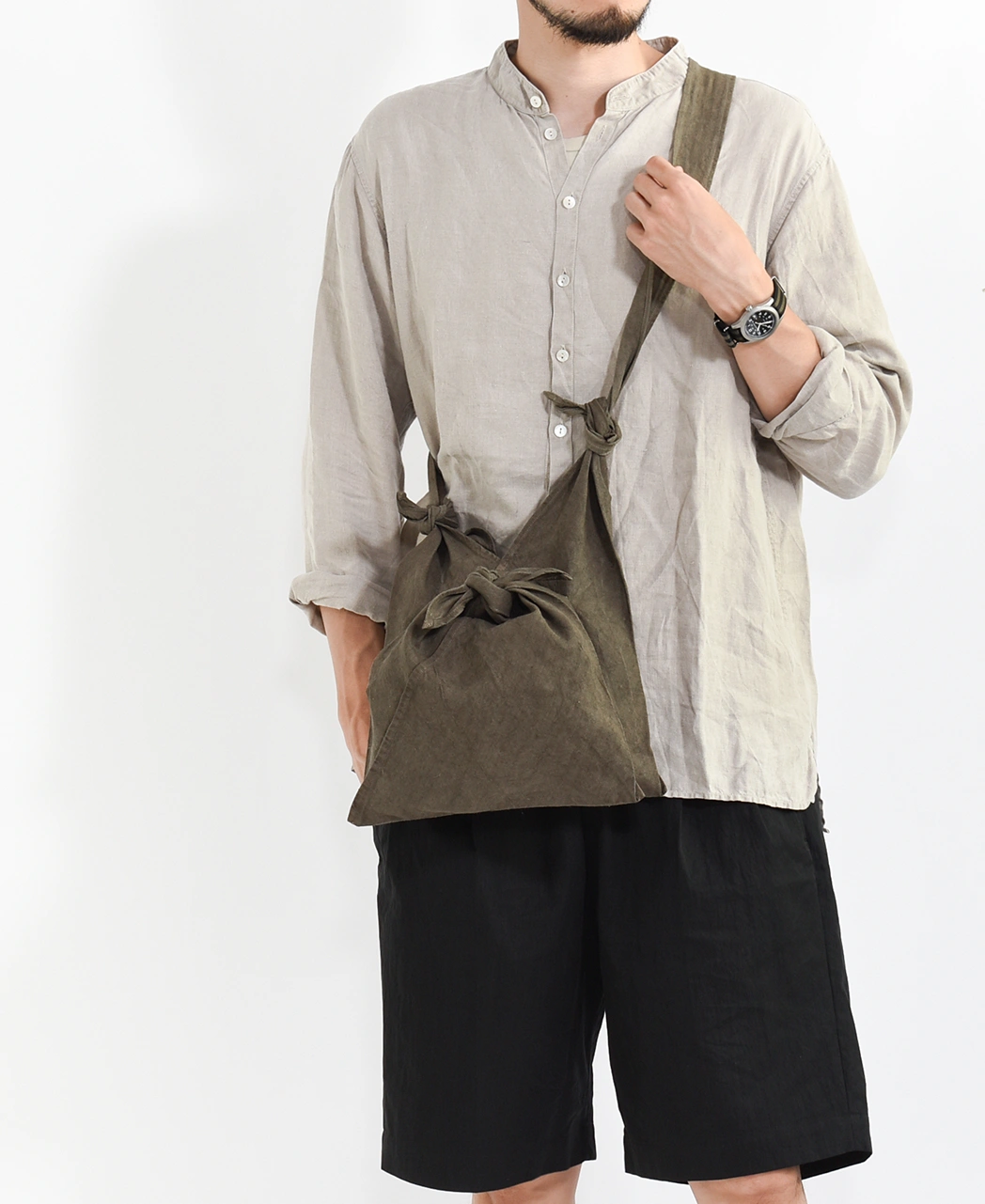 BA-26DC]MITTAN(ミタン/ミッタン)ざっくり大麻Wあずま袋 小(草木濃染