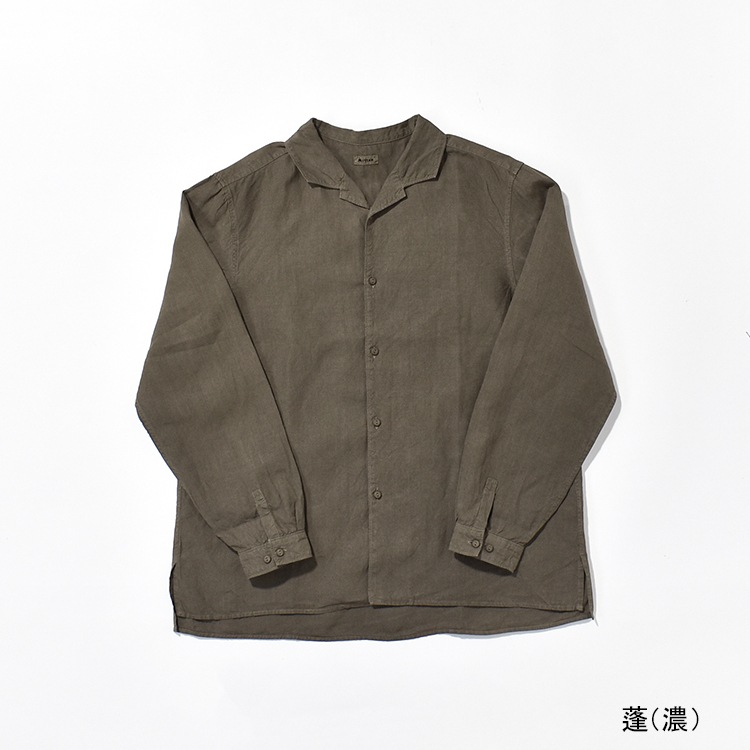 MITTAN 大麻シャツ大　　サイズ3 灰茶 MITTAN 大麻シャツ大サイズ3 灰茶