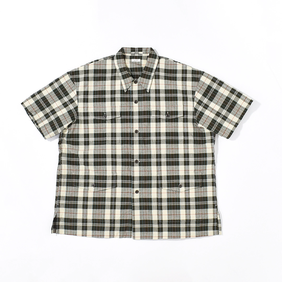 PMAV-SJ02]PHIGVEL(フィグベル) Madras SS Shirt Jacket (マドラス半袖