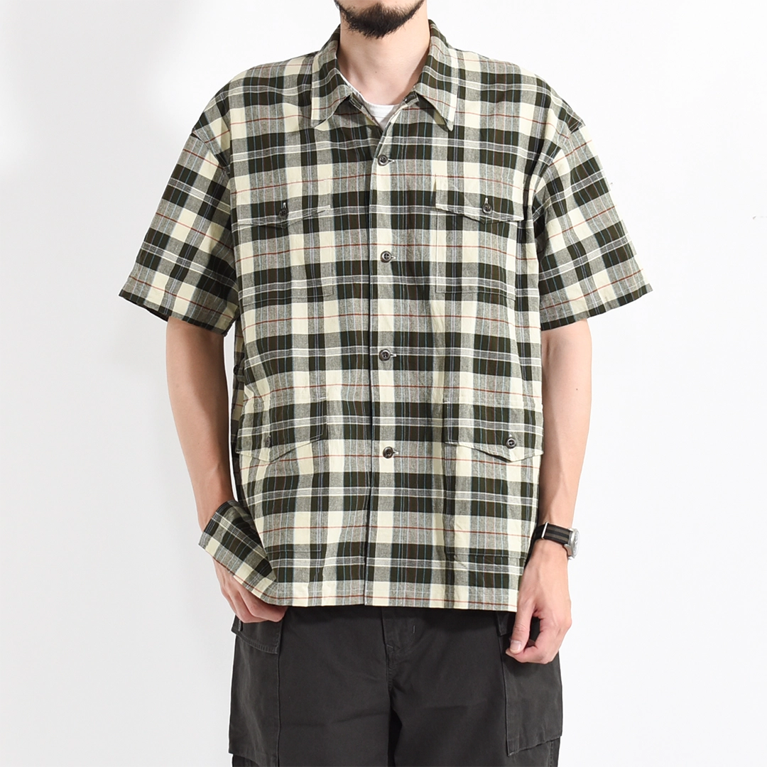 olmar and mirta シャツジャケット PMAV-SJ02]PHIGVEL(フィグベル) Madras SS Shirt Jacket (マドラス半袖