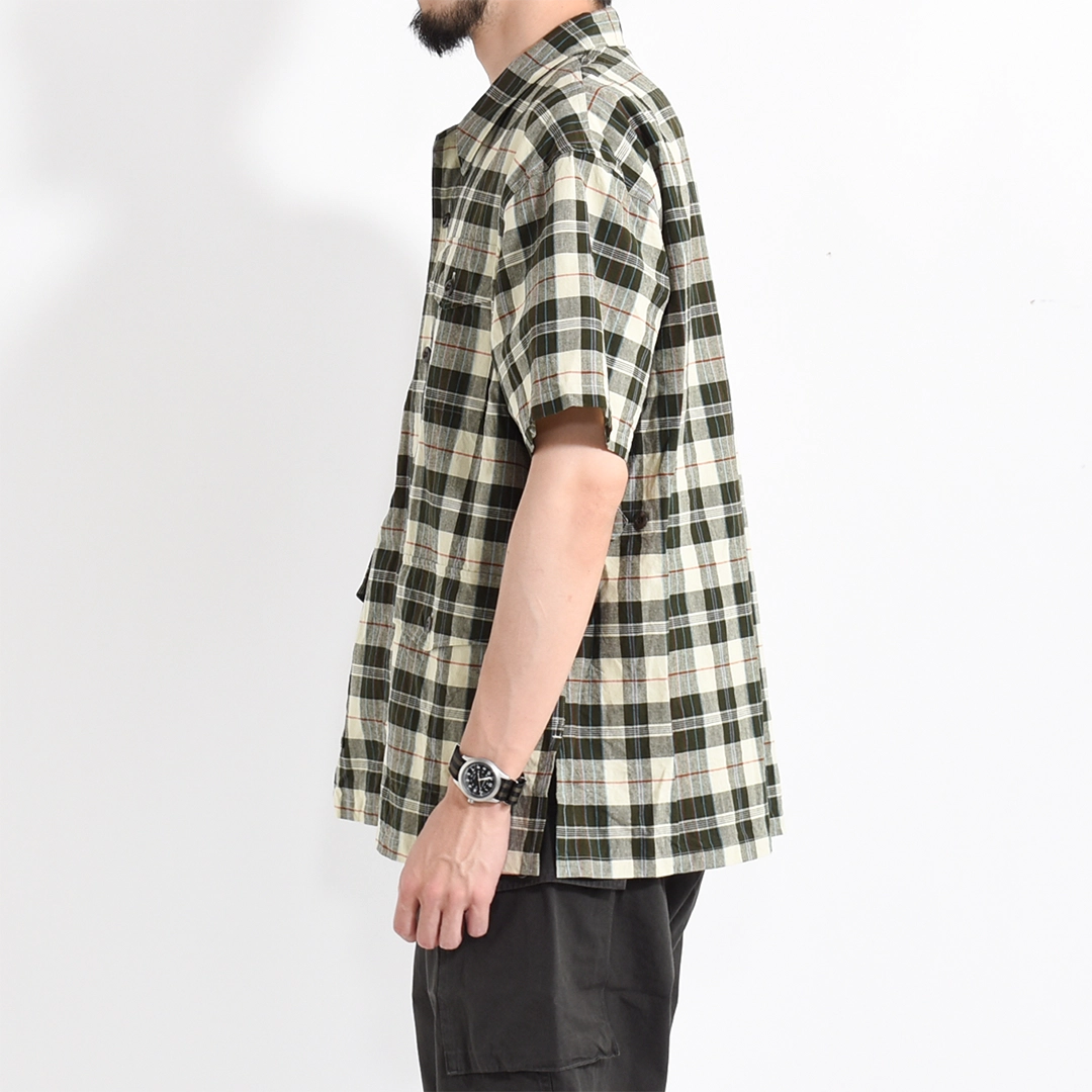 PMAV-SJ02]PHIGVEL(フィグベル) Madras SS Shirt Jacket (マドラス半袖