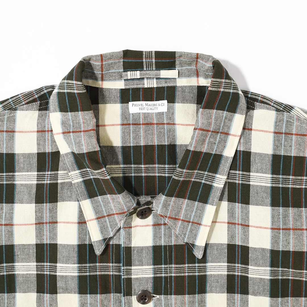 PMAV-SJ02]PHIGVEL(フィグベル) Madras SS Shirt Jacket (マドラス半袖