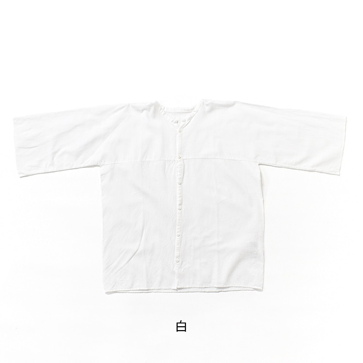 MITTAN 半袖カディシャツ SH-90［染め直し品］ MITTAN / 半袖カディシャツ ベンガラ白 SH-90B / unisex – PINT_MN