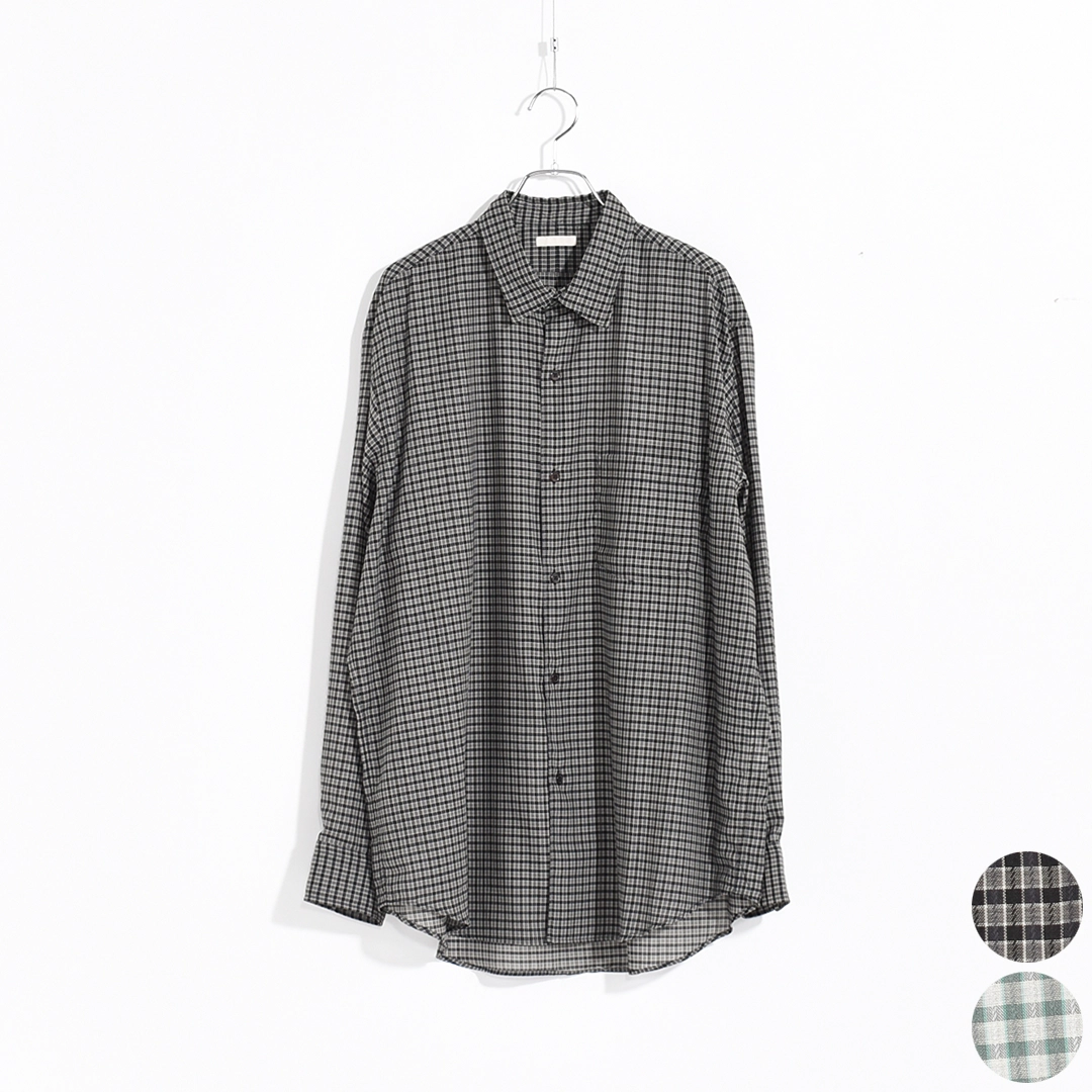 USH69-LA237-B]ULTERIOR(アルテリア)Super Light Wool Check Shirt