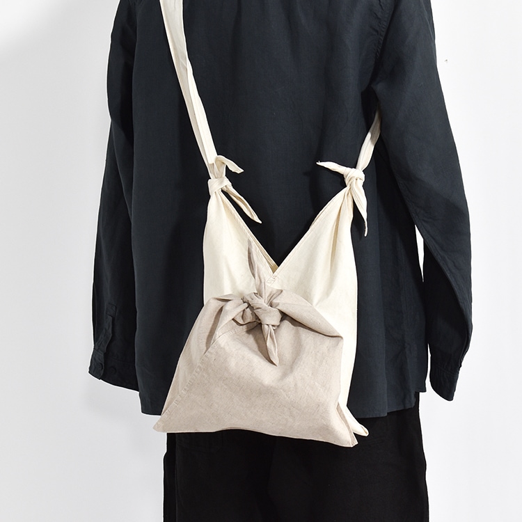 MITTAN あずま袋 小 胡桃 BA-26C MITTAN ざっくり大麻Wあずま袋小 胡桃（草木染）BA-26C ユニ