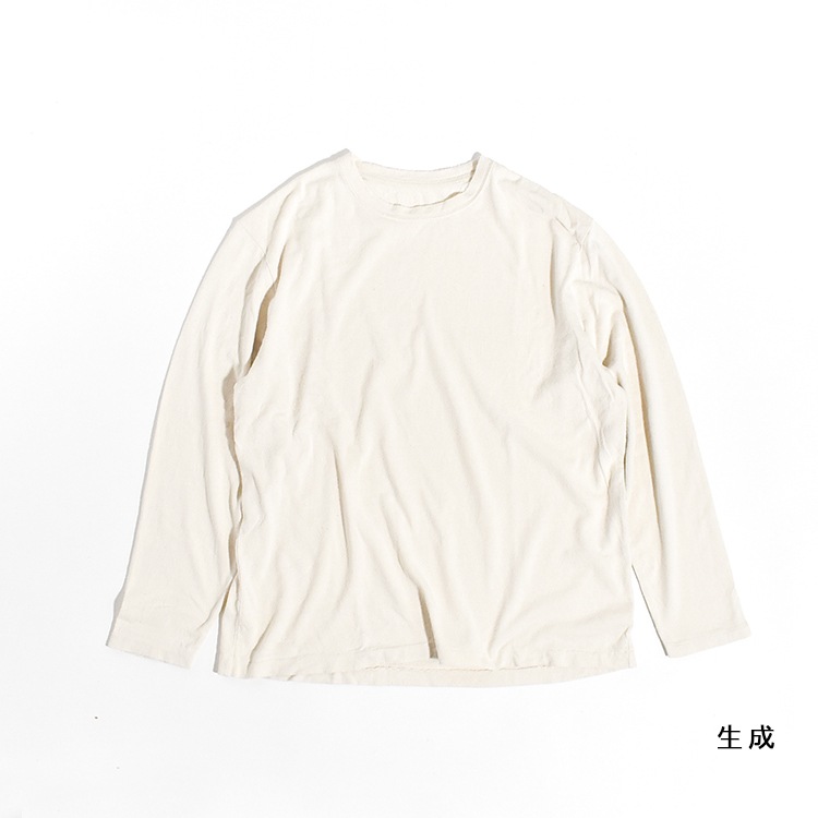 T-13]MITTAN(ミタン/ミッタン)強撚絹紬糸ロングTシャツ | MITTAN