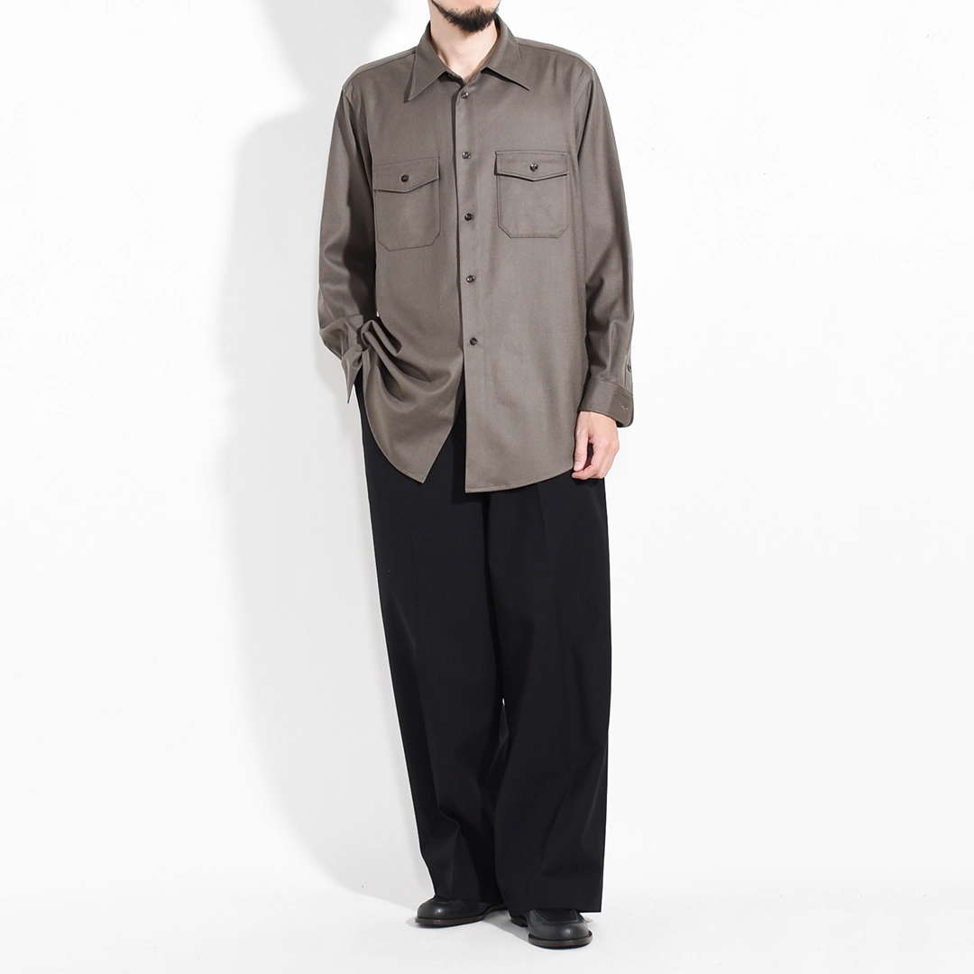 [UNSH43]un/unbient(アン/アンビエント)WORK SHIRT L/S / Wool(ワークシャツ/ウール)の商品画像