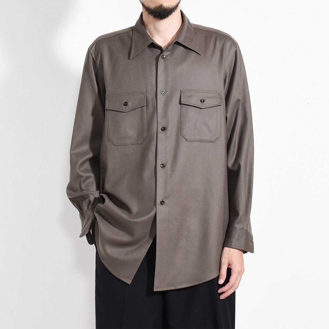 [UNSH43]un/unbient(アン/アンビエント)WORK SHIRT L/S / Wool(ワークシャツ/ウール)の商品画像
