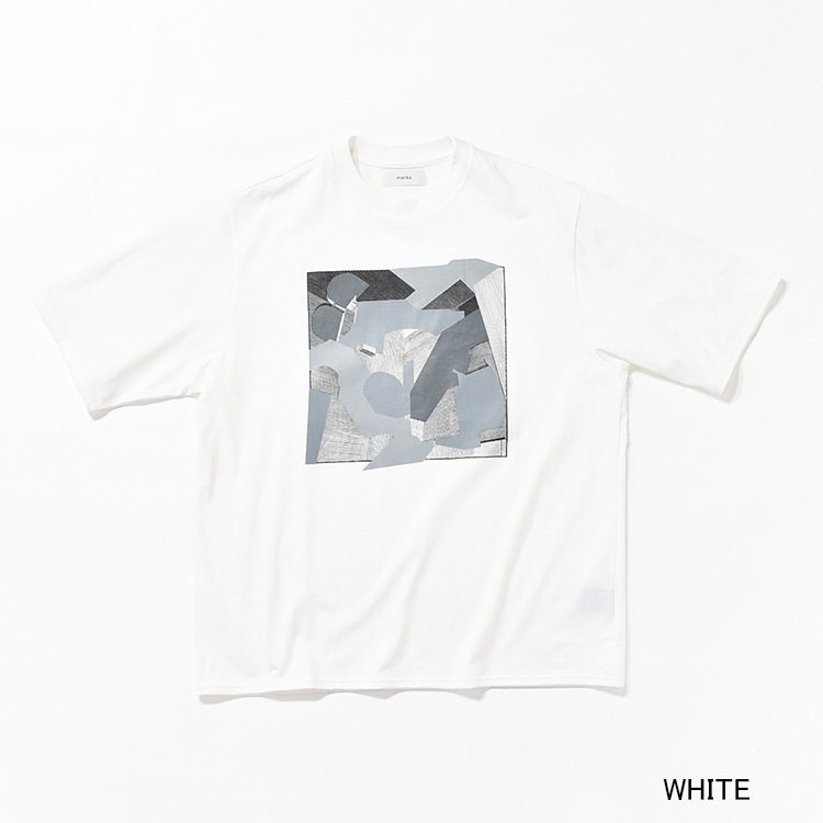 [m24b-04cs04b]marka(マーカ) 40/2 ORGANIC COTTON KNIT PRINT TEE 