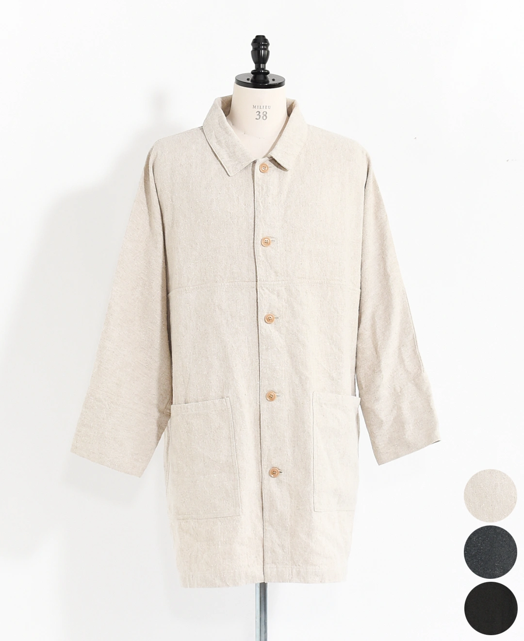 CT-47]MITTAN(ミタン/ミッタン)亜麻苧麻絹コート | MITTAN(ミタン