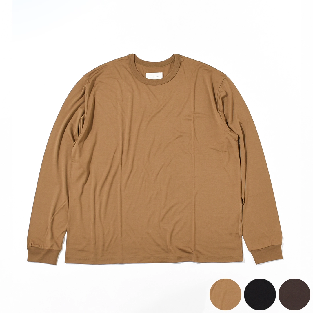 [a26c12cs01c]MARKAWARE (マーカウェア) Super 160sWool Washable Knit Relaxed Fit L/S Tee(スーパー160sウール 防縮天竺リラックスドフィットL/S Tee)の商品画像