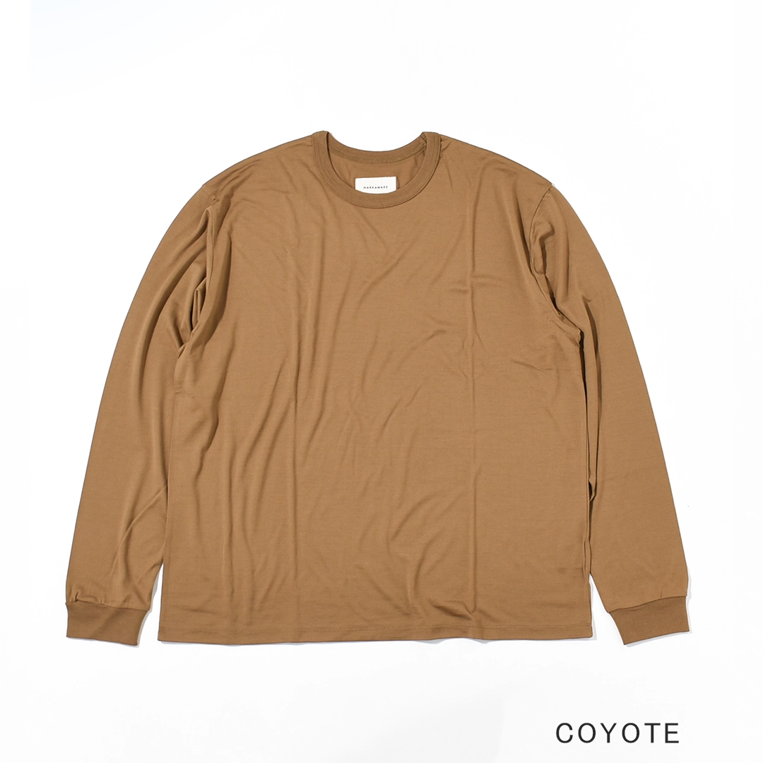 [a26c12cs01c]MARKAWARE (マーカウェア) Super 160sWool Washable Knit Relaxed Fit L/S Tee(スーパー160sウール 防縮天竺リラックスドフィットL/S Tee)の商品画像