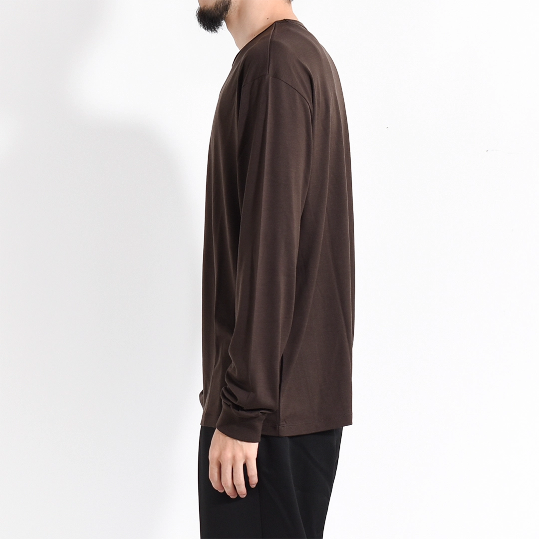 [a26c12cs01c]MARKAWARE (マーカウェア) Super 160sWool Washable Knit Relaxed Fit L/S Tee(スーパー160sウール 防縮天竺リラックスドフィットL/S Tee)の商品画像