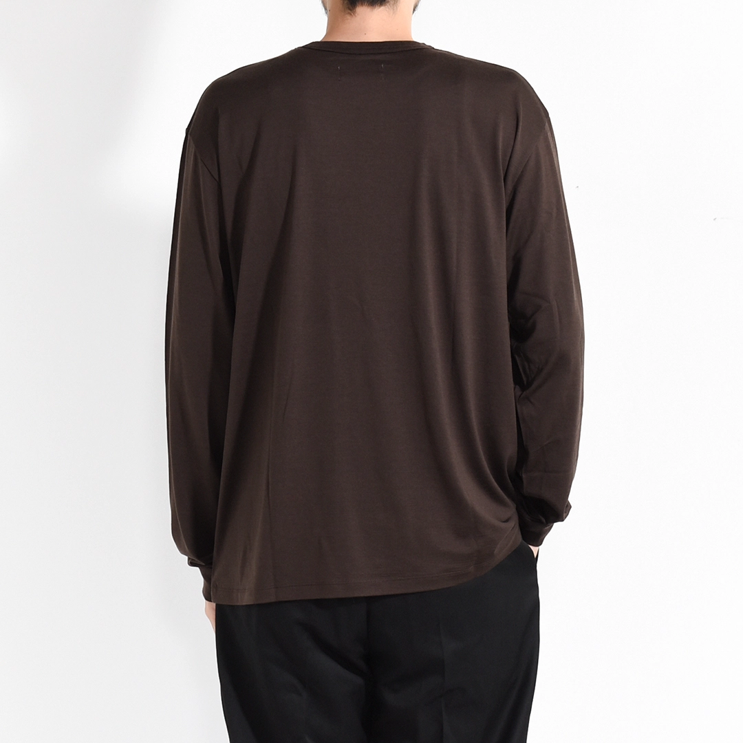 [a26c12cs01c]MARKAWARE (マーカウェア) Super 160sWool Washable Knit Relaxed Fit L/S Tee(スーパー160sウール 防縮天竺リラックスドフィットL/S Tee)の商品画像