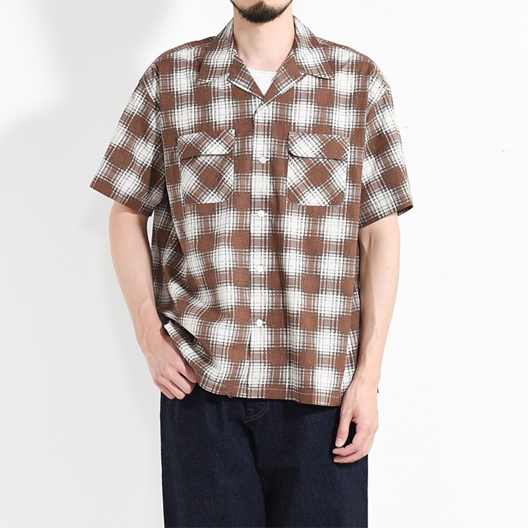 [PMAT-SS02]PHIGVEL(フィグベル) Print Ombre Open Collar SS Shirt(プリントオンブレオープンカラーショートスリーブシャツ))の商品画像