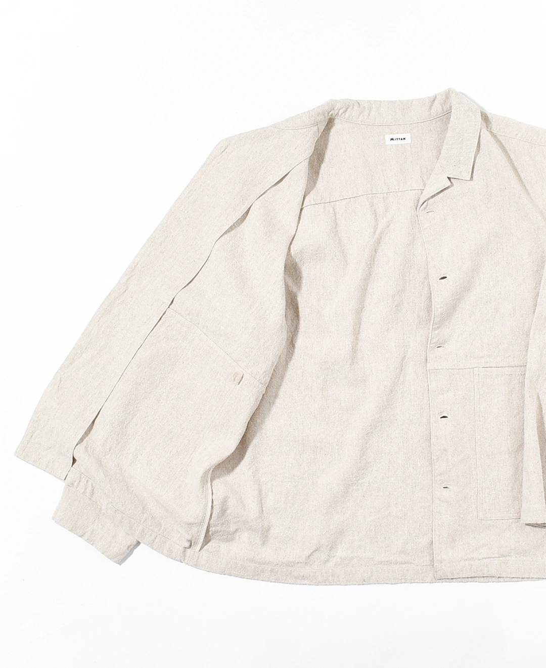 JK-76]MITTAN(ミタン/ミッタン)亜麻苧麻絹シャツジャケット | MITTAN