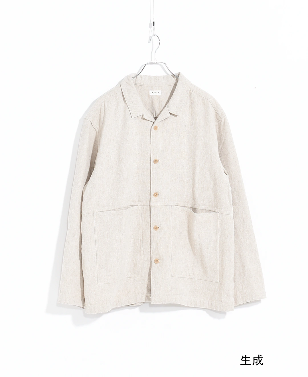 JK-76]MITTAN(ミタン/ミッタン)亜麻苧麻絹シャツジャケット
