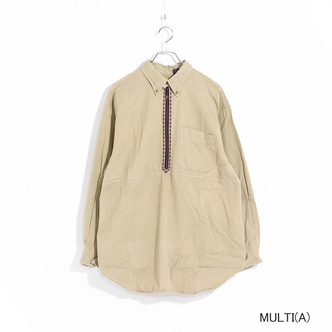 [ch3028] CHANGES (チェンジーズ) Remake Half Zip PO Shirt(リメイクハーフジッププルオーバーシャツ)の商品画像