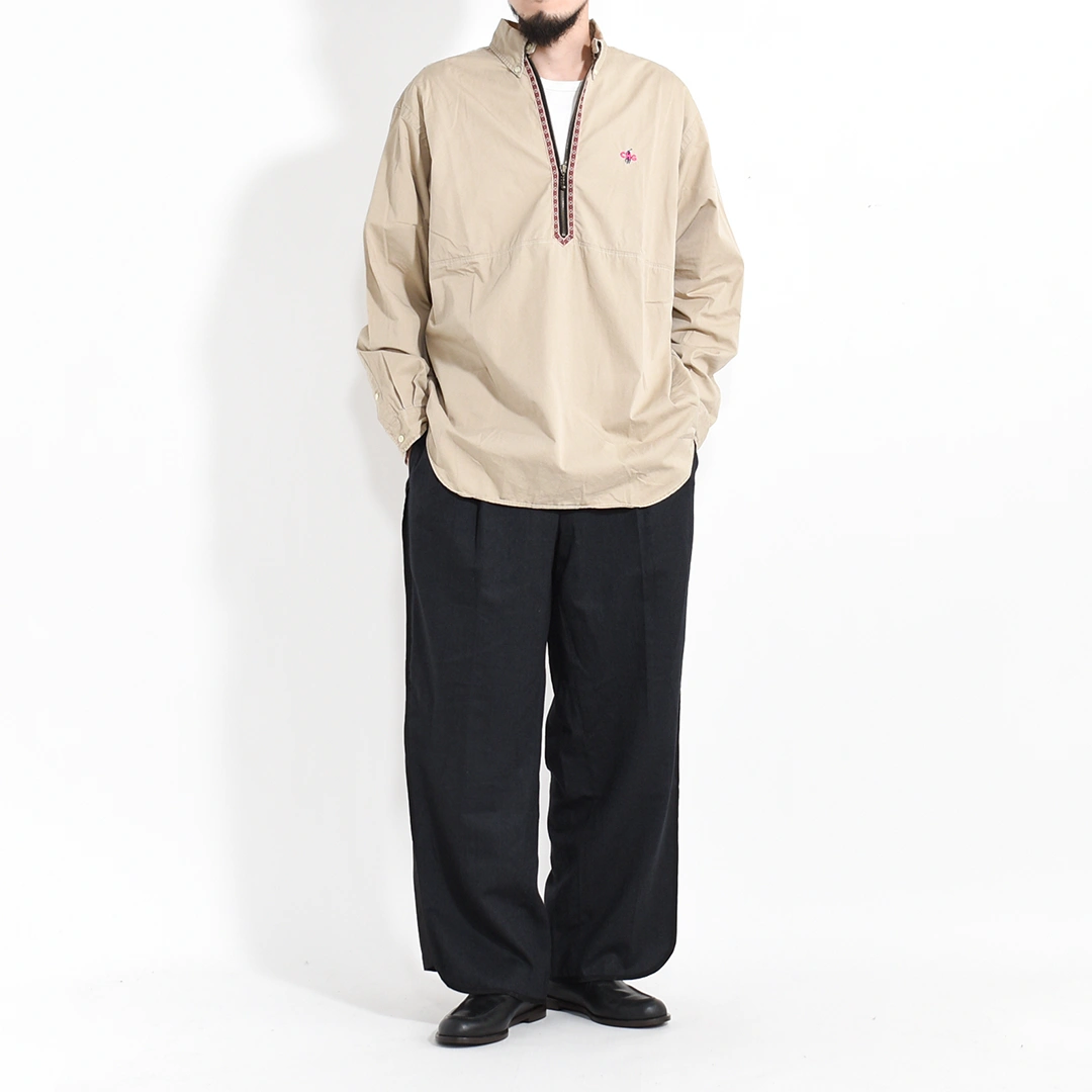 [ch3029] CHANGES (チェンジーズ) Remake Half Zip PO Shirt(リメイクハーフジッププルオーバーシャツ)の商品画像