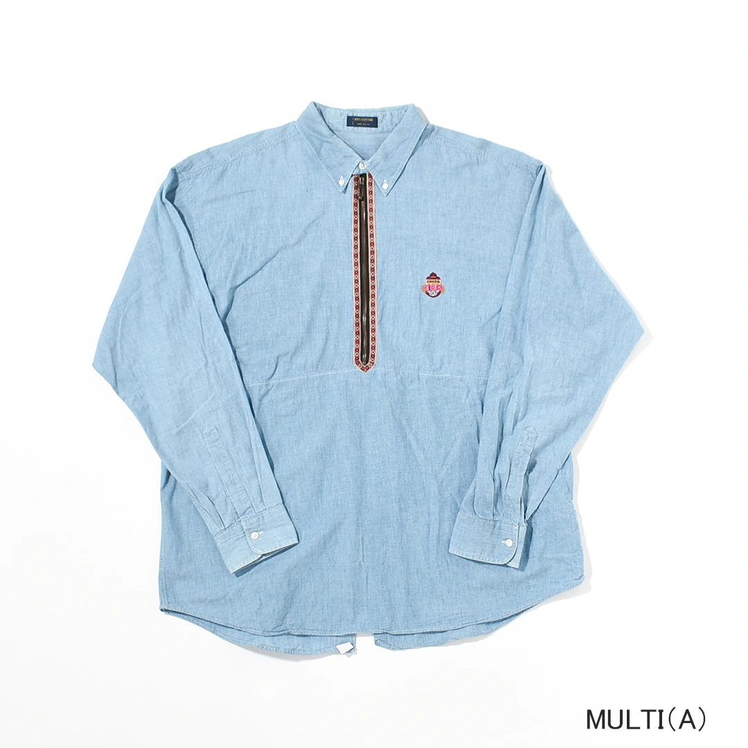 [ch3029] CHANGES (チェンジーズ) Remake Half Zip PO Shirt(リメイクハーフジッププルオーバーシャツ)の商品画像