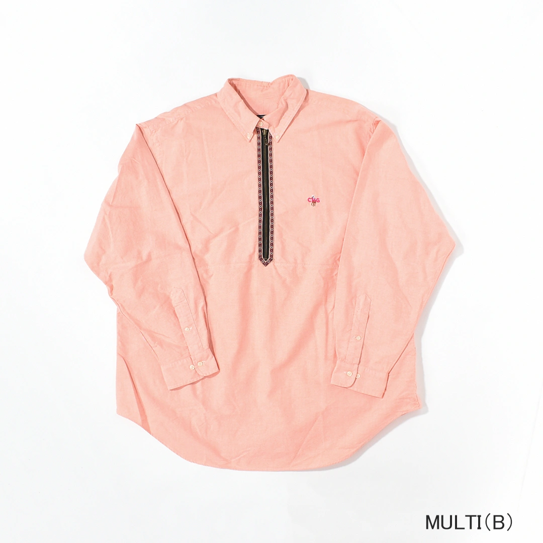 [ch3029] CHANGES (チェンジーズ) Remake Half Zip PO Shirt(リメイクハーフジッププルオーバーシャツ)の商品画像