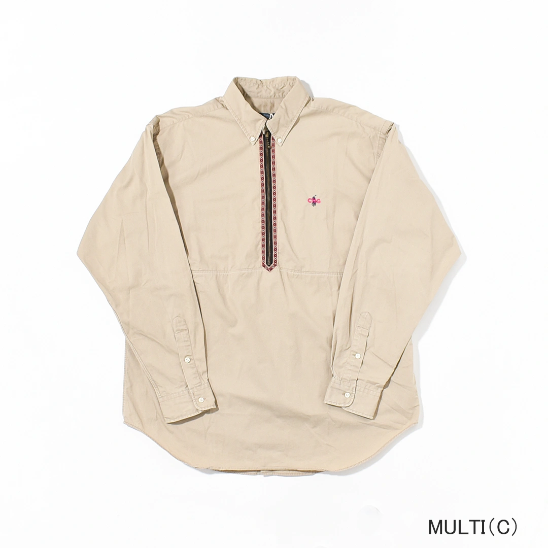 [ch3029] CHANGES (チェンジーズ) Remake Half Zip PO Shirt(リメイクハーフジッププルオーバーシャツ)の商品画像