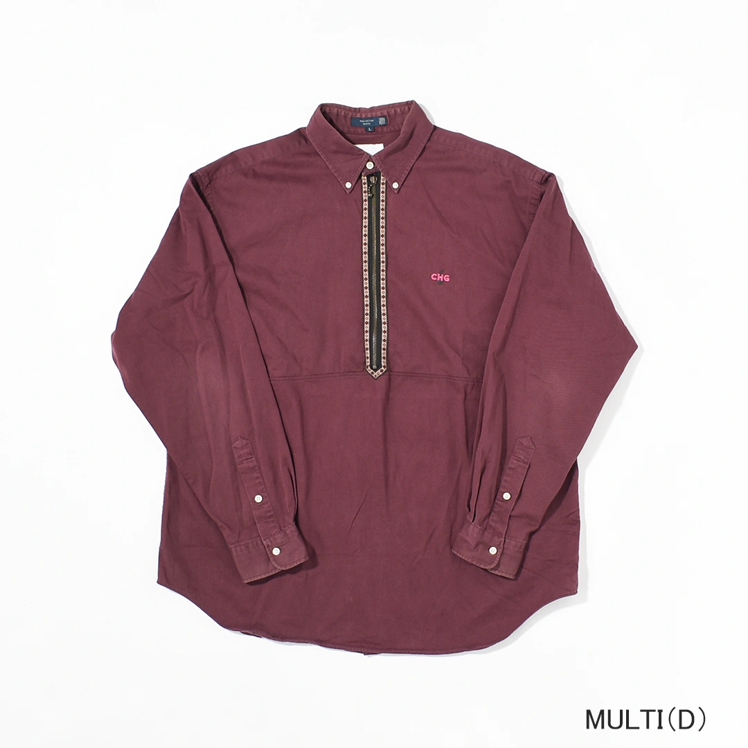 [ch3029] CHANGES (チェンジーズ) Remake Half Zip PO Shirt(リメイクハーフジッププルオーバーシャツ)の商品画像