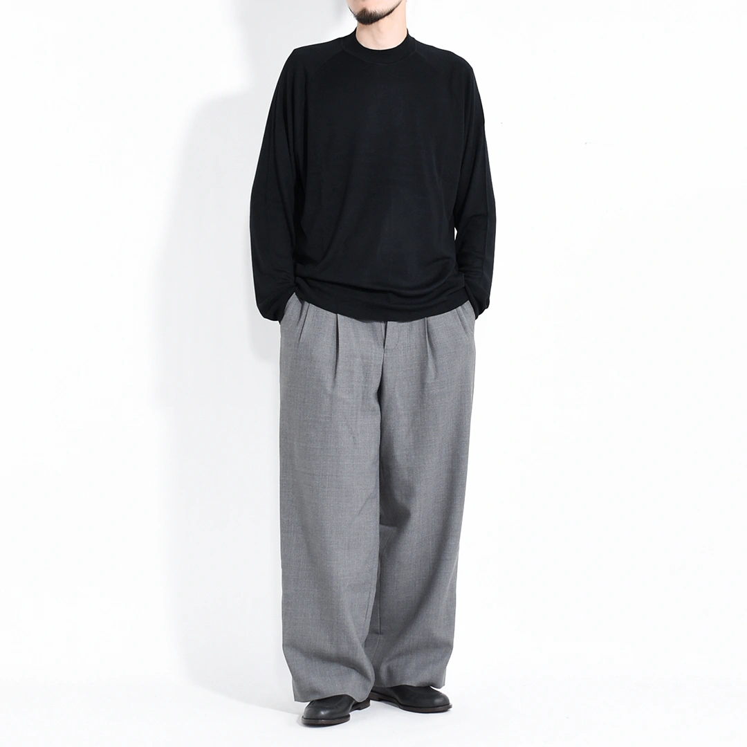 n0040]nakedgauge(ネイキッドゲージ)RAGLAN CREW NECK LS(竹ニット