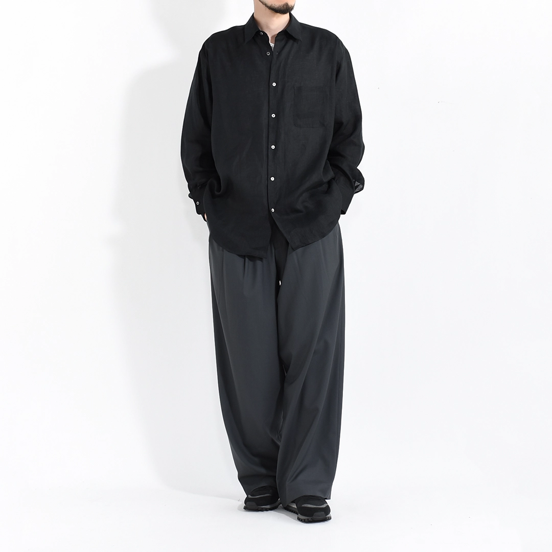 a26a22sh01c]MARKAWARE (マーカウェア) Hemp Shirting Comfort Fit