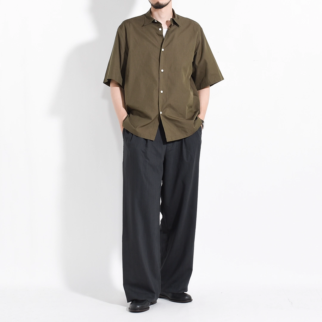 【10% OFF】[KS26SSH11]KAPTAIN SUNSHINE(キャプテンサンシャイン) Plain SS Shirt STRIPE(プレーンショートスリーブシャツストライプ)【SUMMER SALE】の商品画像