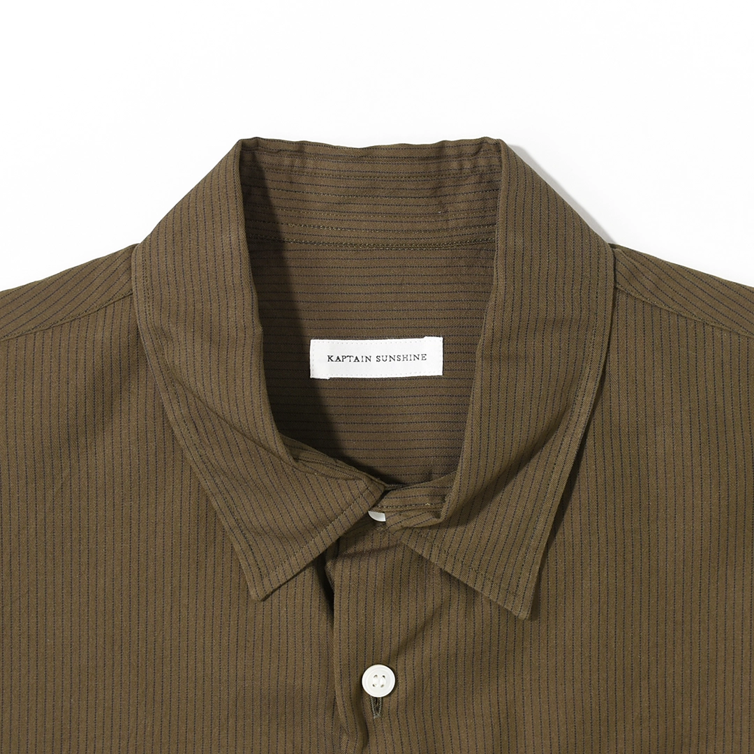 【10% OFF】[KS26SSH11]KAPTAIN SUNSHINE(キャプテンサンシャイン) Plain SS Shirt STRIPE(プレーンショートスリーブシャツストライプ)【SUMMER SALE】の商品画像