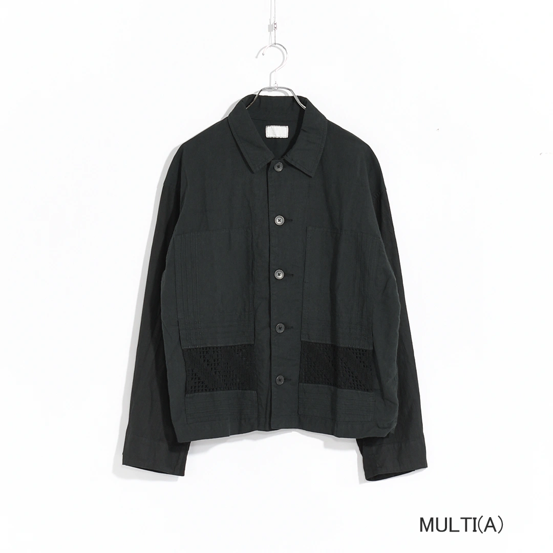 [ch5055] CHANGES (チェンジーズ) Remake Bed Linen Shirt Jacket(リメイクベッドリネンシャツジャケット)の商品画像