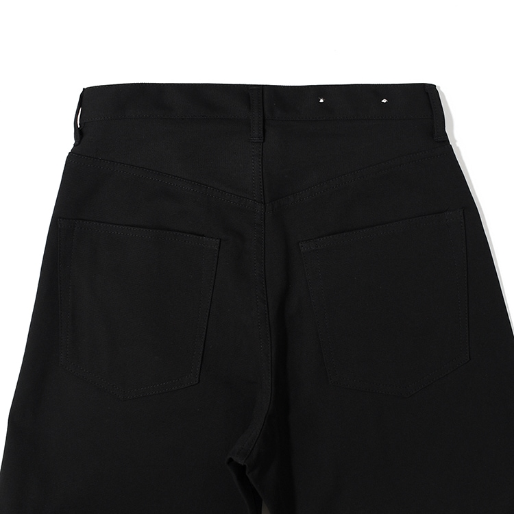 黒 ペイントスプラッター コットンワイドパンツ 5125-81525]SCYE BASICS(サイベーシックス) Stretch Cotton Duck