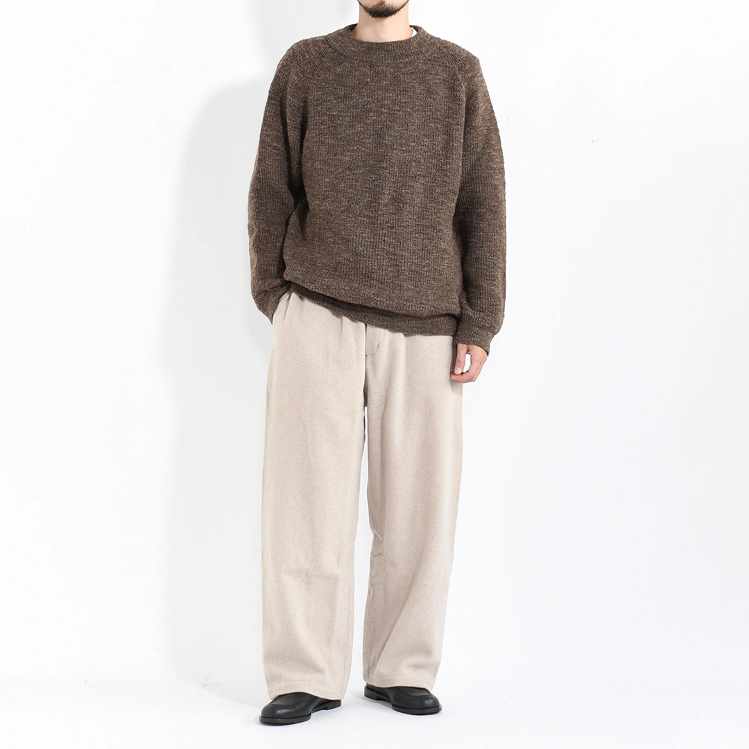 ミン PT-127]MITTAN(ミタン/ミッタン)ウールブランケットワイドパンツ