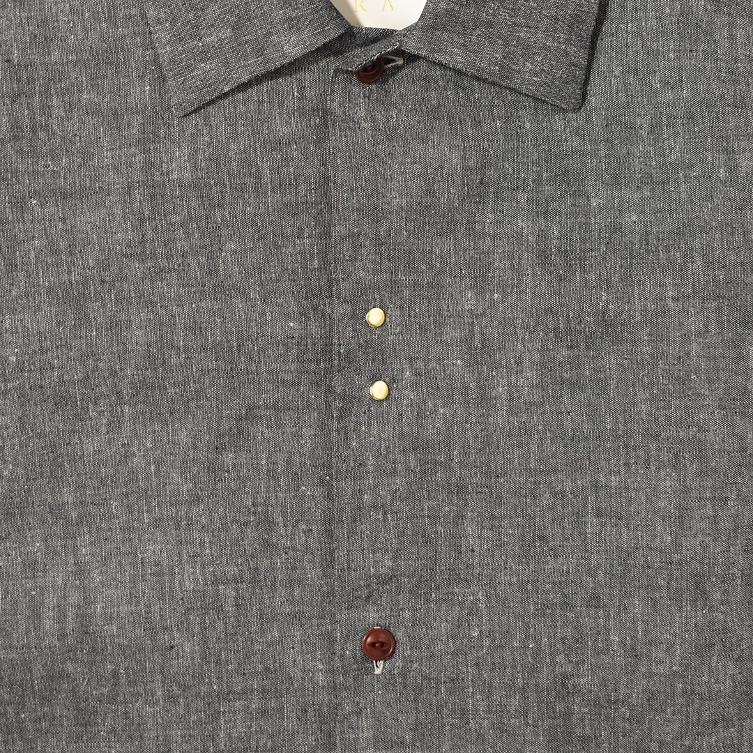 km261sh02a]KIMURA(キムラ/木村)HOOK FRONT/convertible collar shirt