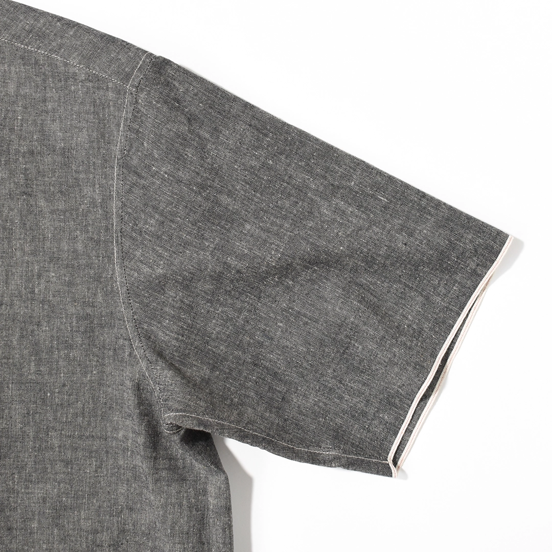 [km261sh02a]KIMURA(キムラ/木村)HOOK FRONT/convertible collar shirt H/S(フックフロントコンバーチブルカラーシャツ)の商品画像