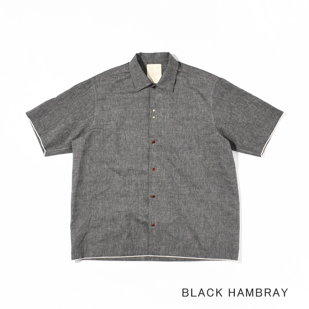 km261sh02a]KIMURA(キムラ/木村)HOOK FRONT/convertible collar shirt