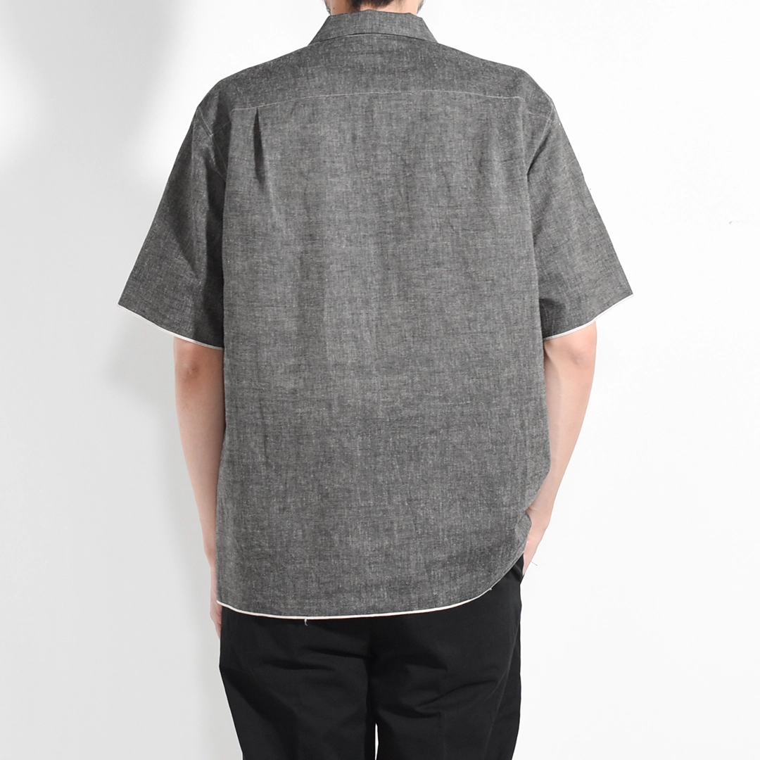 km261sh02a]KIMURA(キムラ/木村)HOOK FRONT/convertible collar shirt