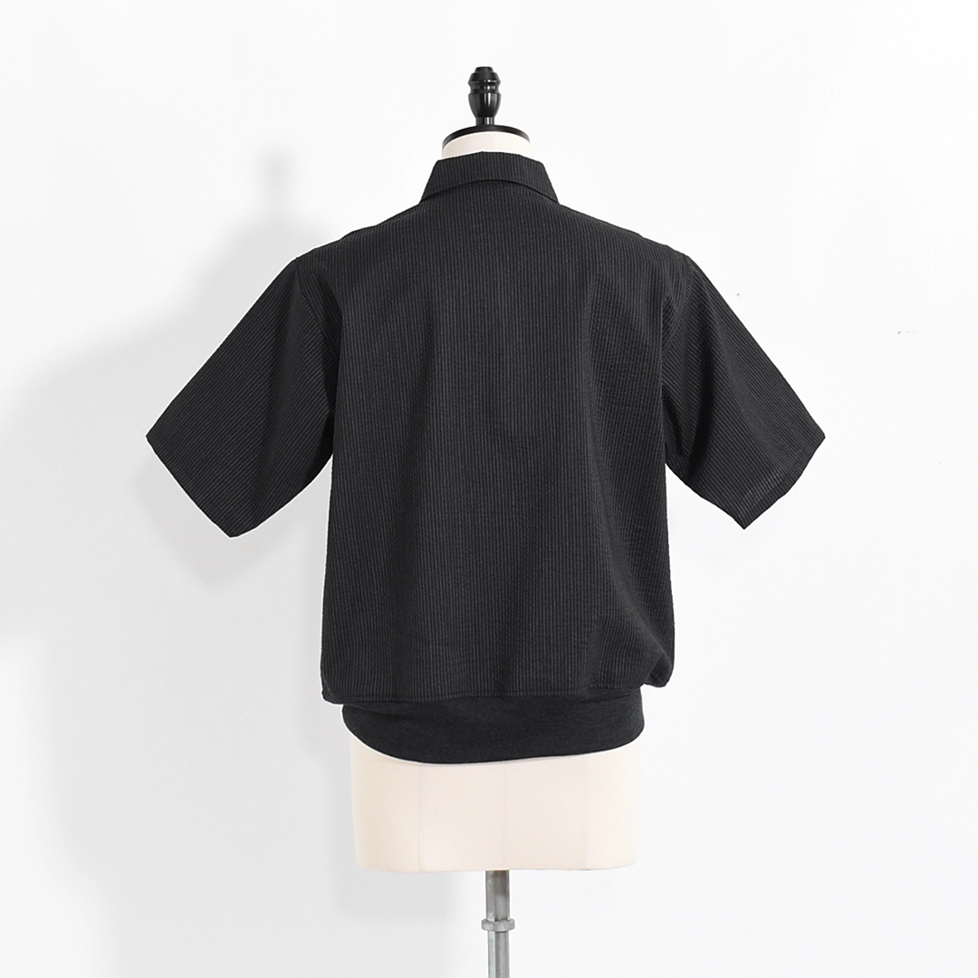 m26b03sh01b]marka(マーカ) Wool seersucker Half Zip Shirt(ウール